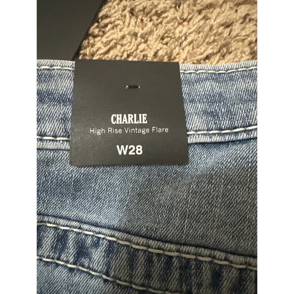 True Religion 207789 San Clemente Charlie HR Vintage Flare Jeans Size 28 New - Picture 5 of 9